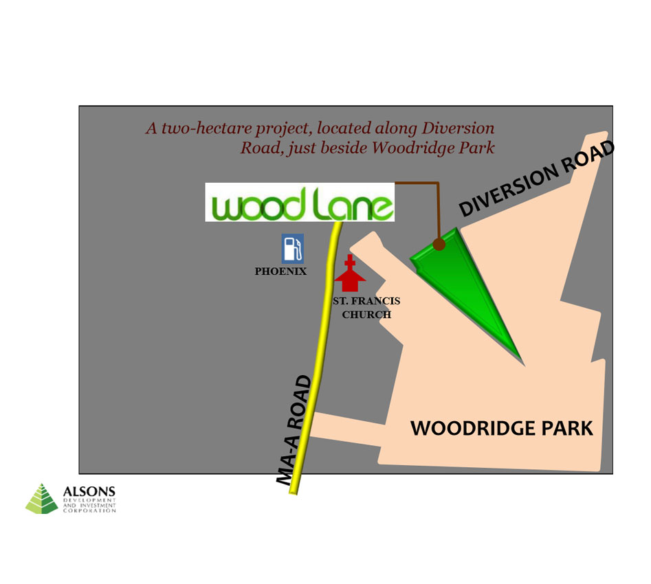Alsons Properties - Woodlane Map